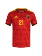 Moške Nogometnih dresov Belgija Timothy Castagne #21 Domači SP 2026 Kratki rokavi